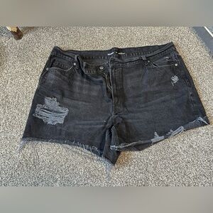 Old Navy Black Distressed Jean Shorts